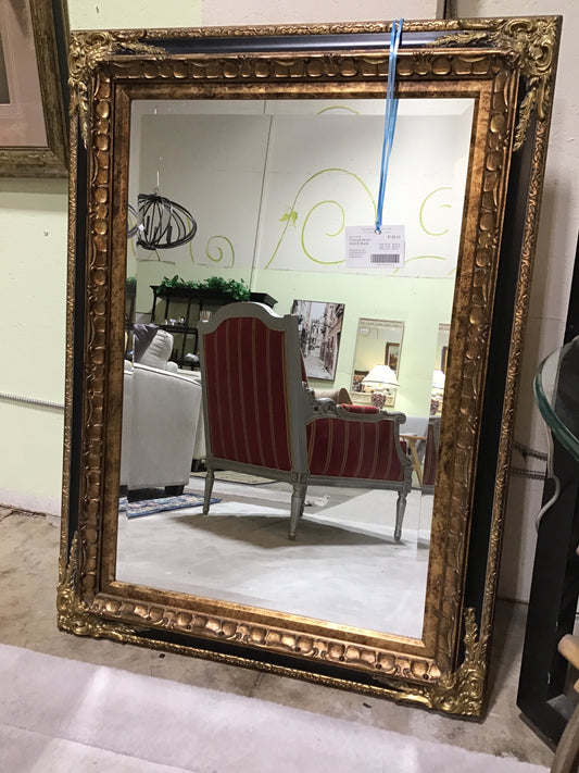 Framed Mirror - Gold & Black