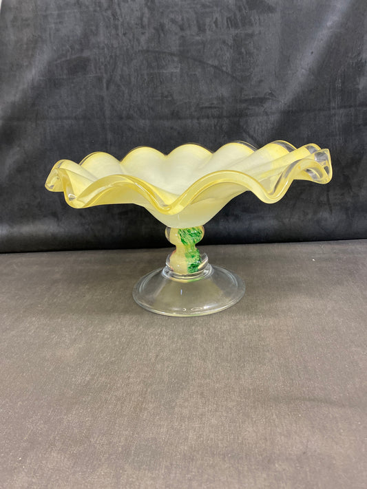 Art Glass Footed Bowl