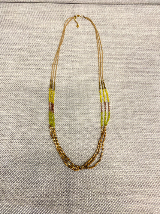 3 Strand Necklace - Green