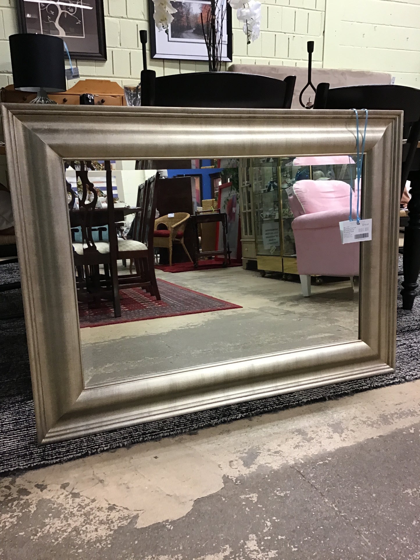 Bombay Framed Beveled Mirror - Brushed Gold