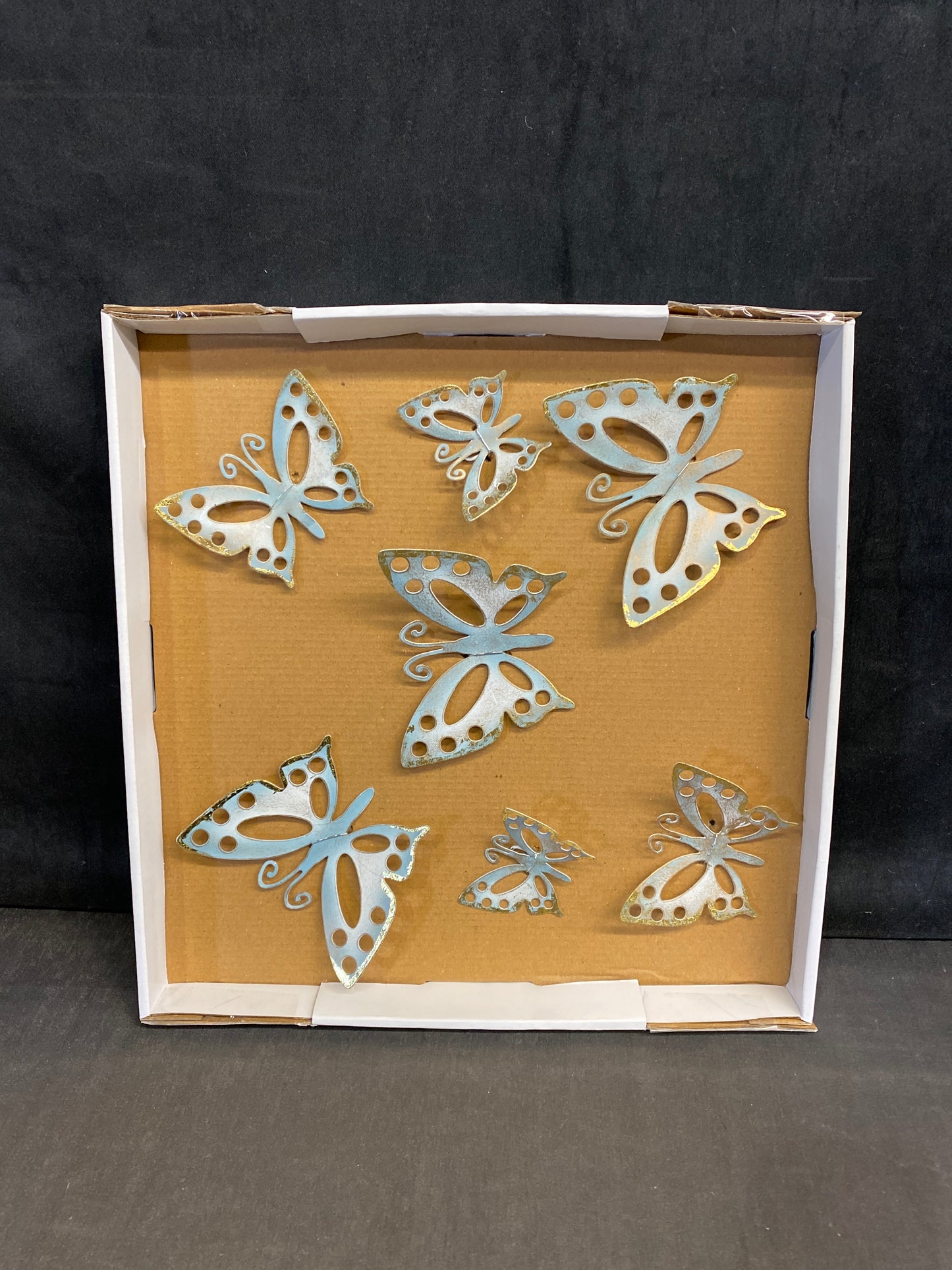 Set 7 Wall Mount Metal Butterflys