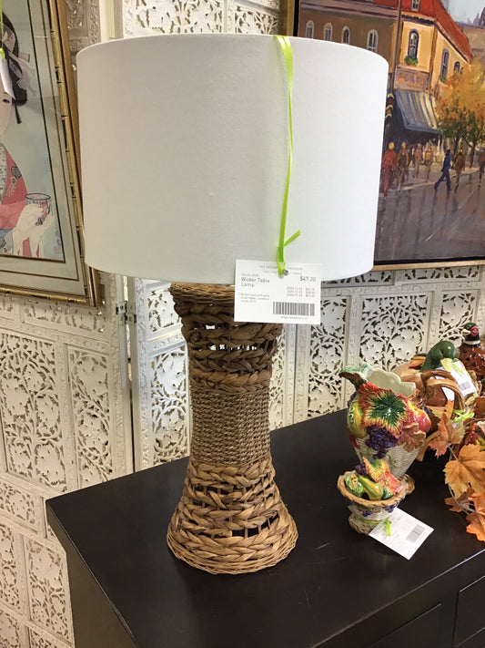Wicker Table Lamp