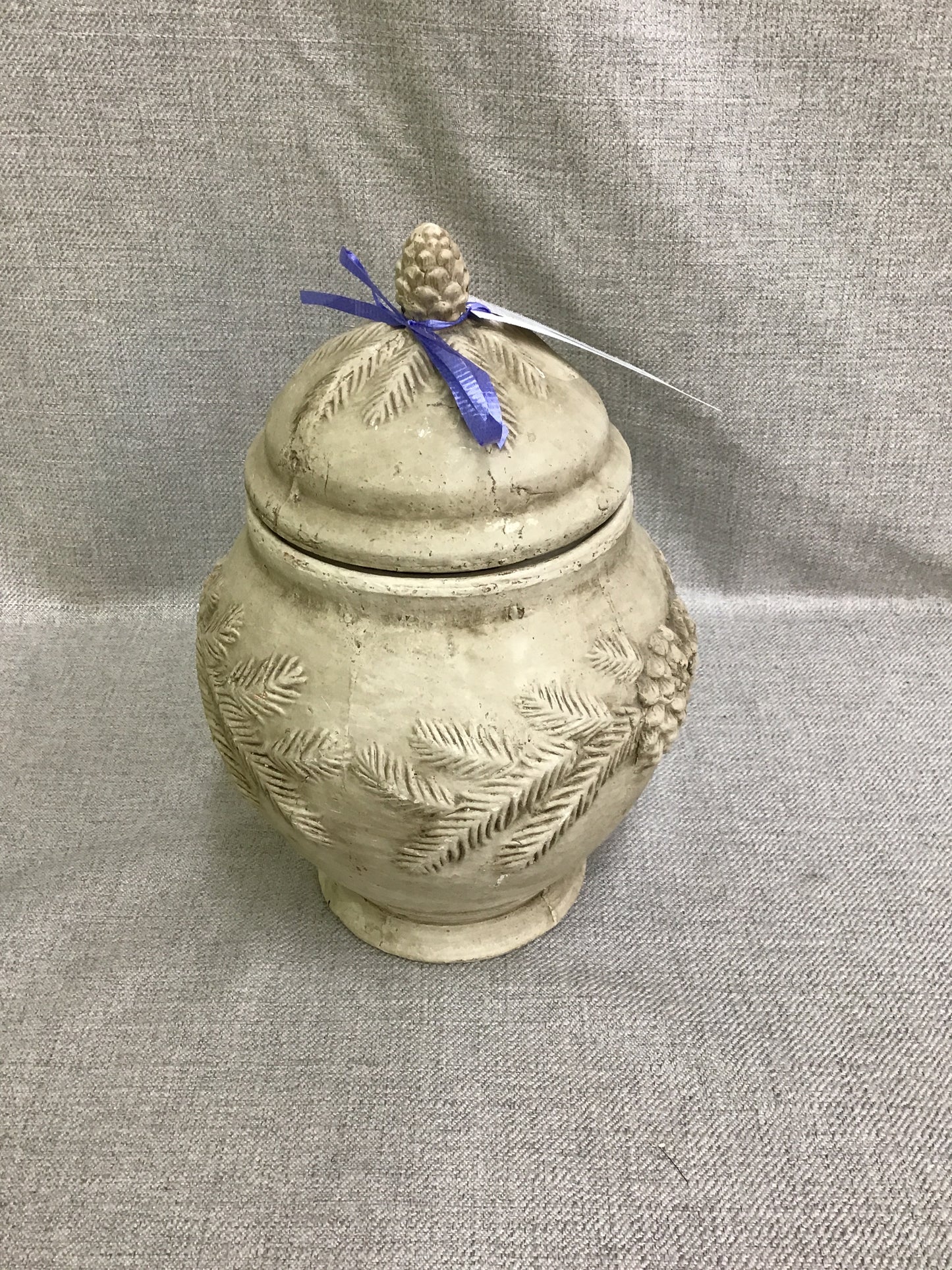 Samaco White Pine Earthenware Jar w Lid