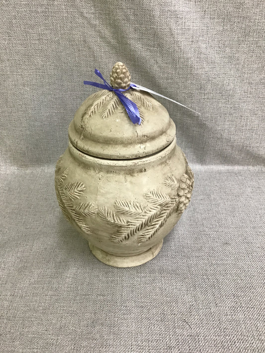 Samaco White Pine Earthenware Jar w Lid