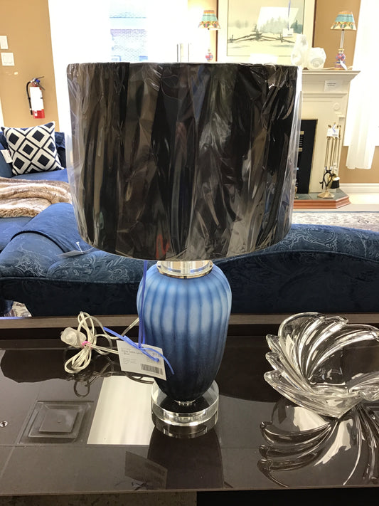 Glass Table Lamp - Blue