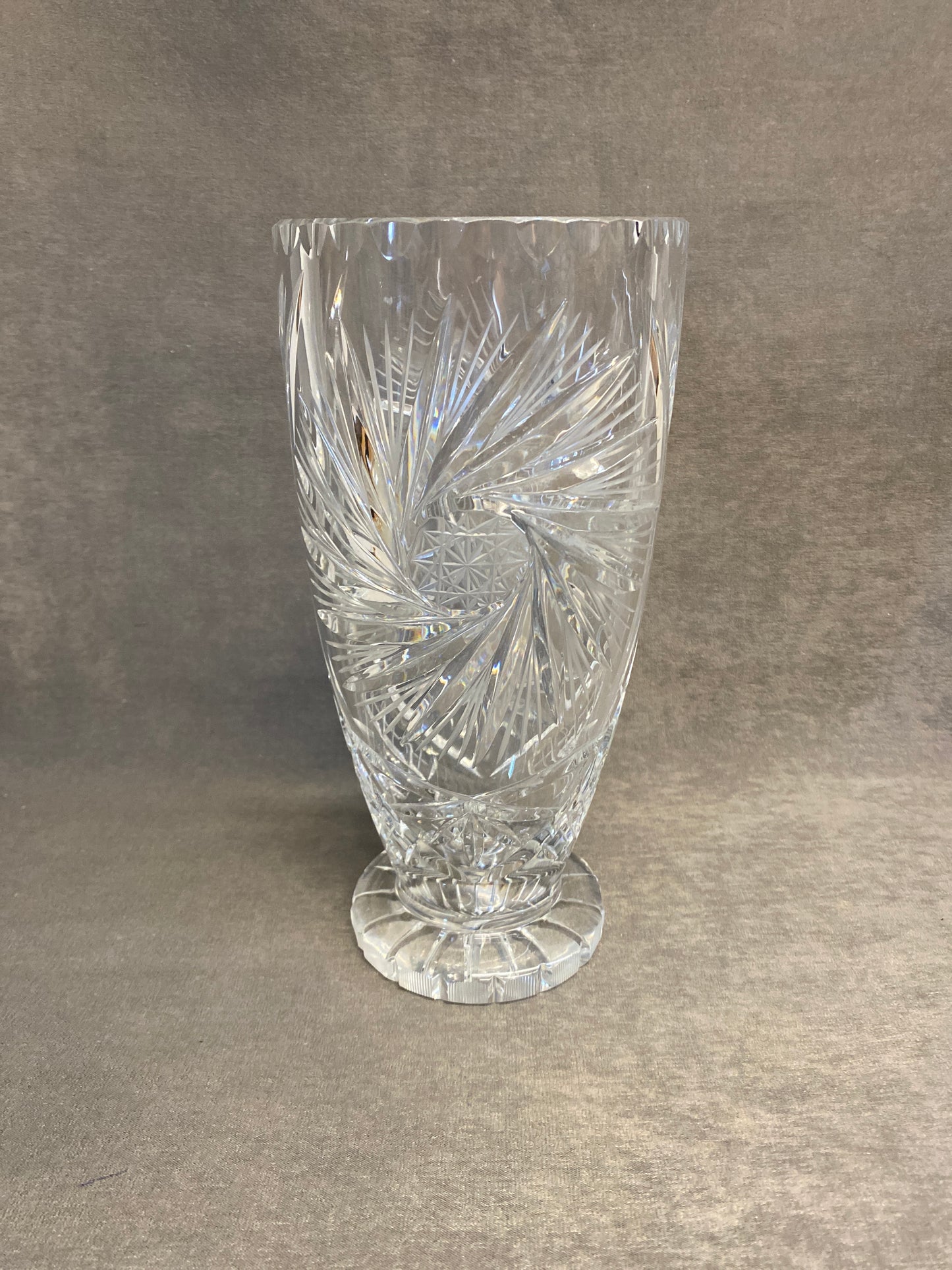 Pinwheel Crystal Vase