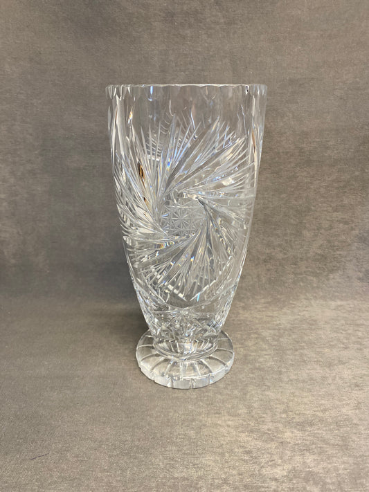 Pinwheel Crystal Vase