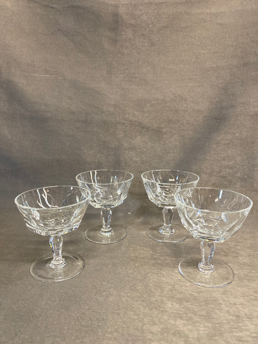 Set 4 Crystal Sorbet Glasses