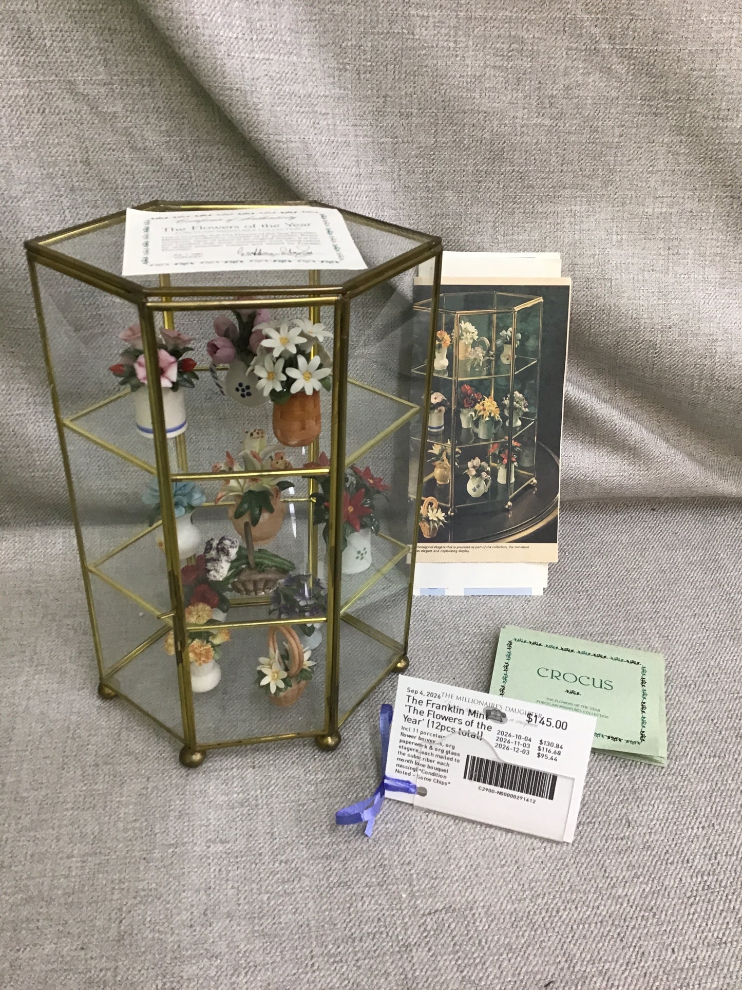 The Franklin Mint 'The Flowers of the Year' (12pcs total)