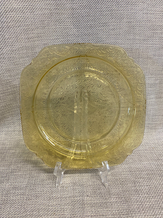 Vintage Hazel Atlas "Florentine" Plate - Yellow
