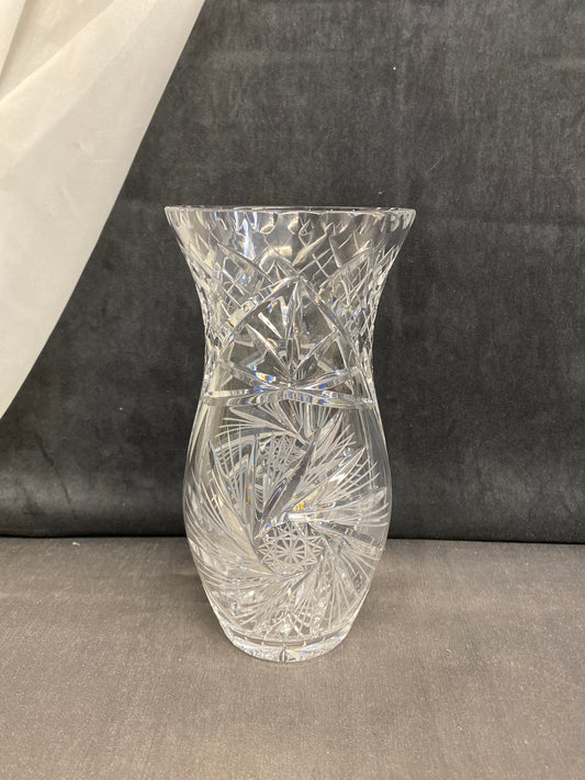 Pinwheel Crystal Vase