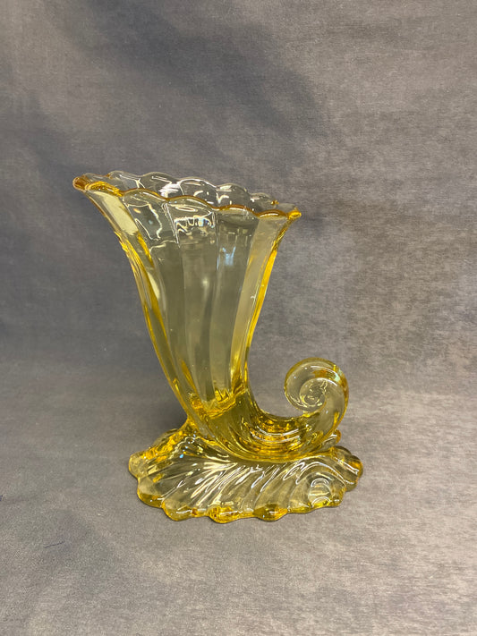 Vintage Heisey Cornucopia Vase
