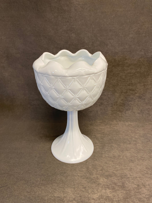 Vintage Milk Glass Compote