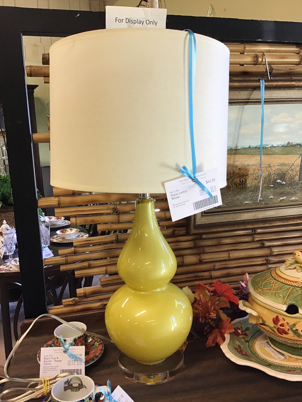 Glass Lamp - Yellow