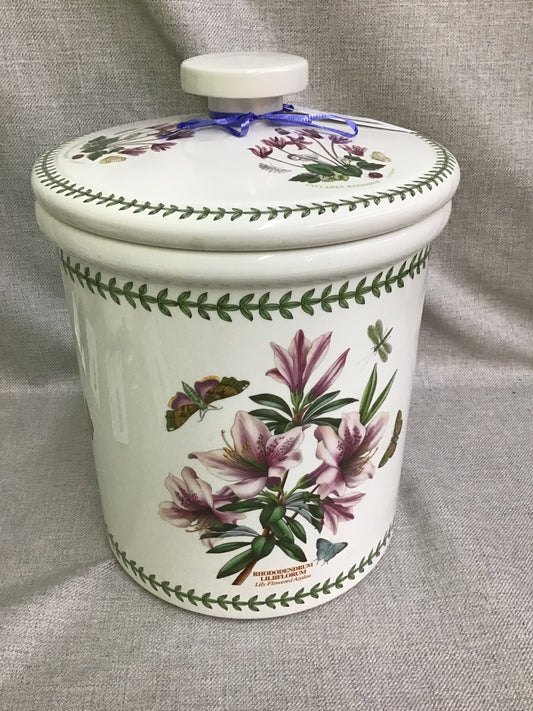 Portmeirion Botanic Garden Bread Crock w Lid