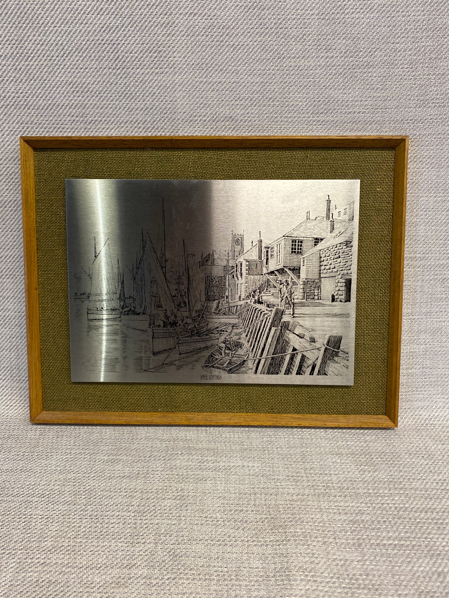 Framed Steel Etching - St. Ives