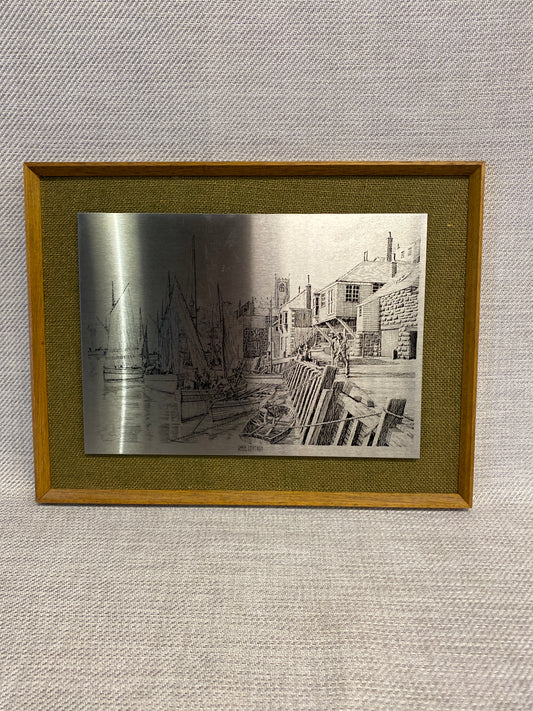 Framed Steel Etching - St. Ives