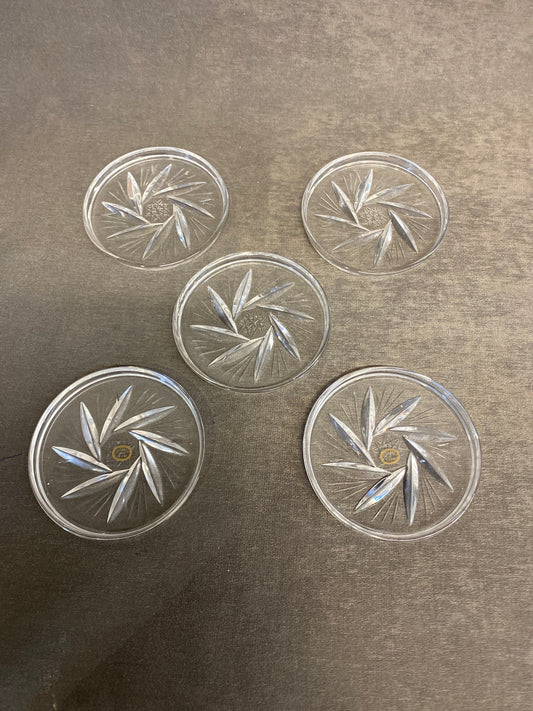 5 Pinwheel Crystal Coasters