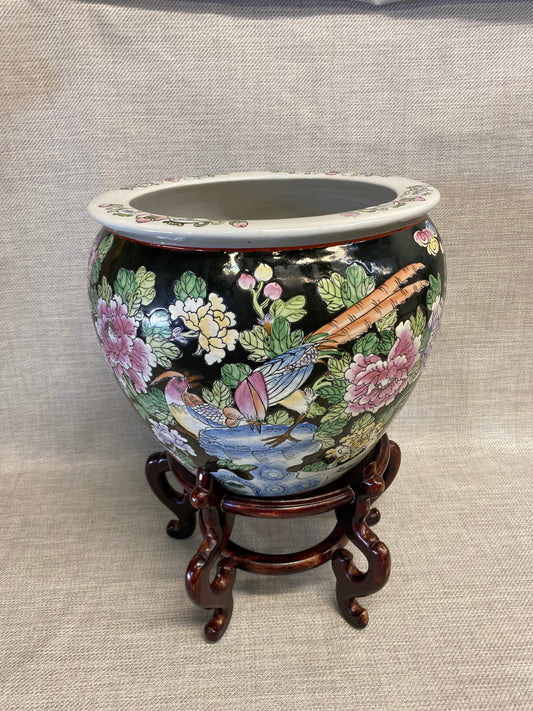 Asian Fish Bowl & Stand