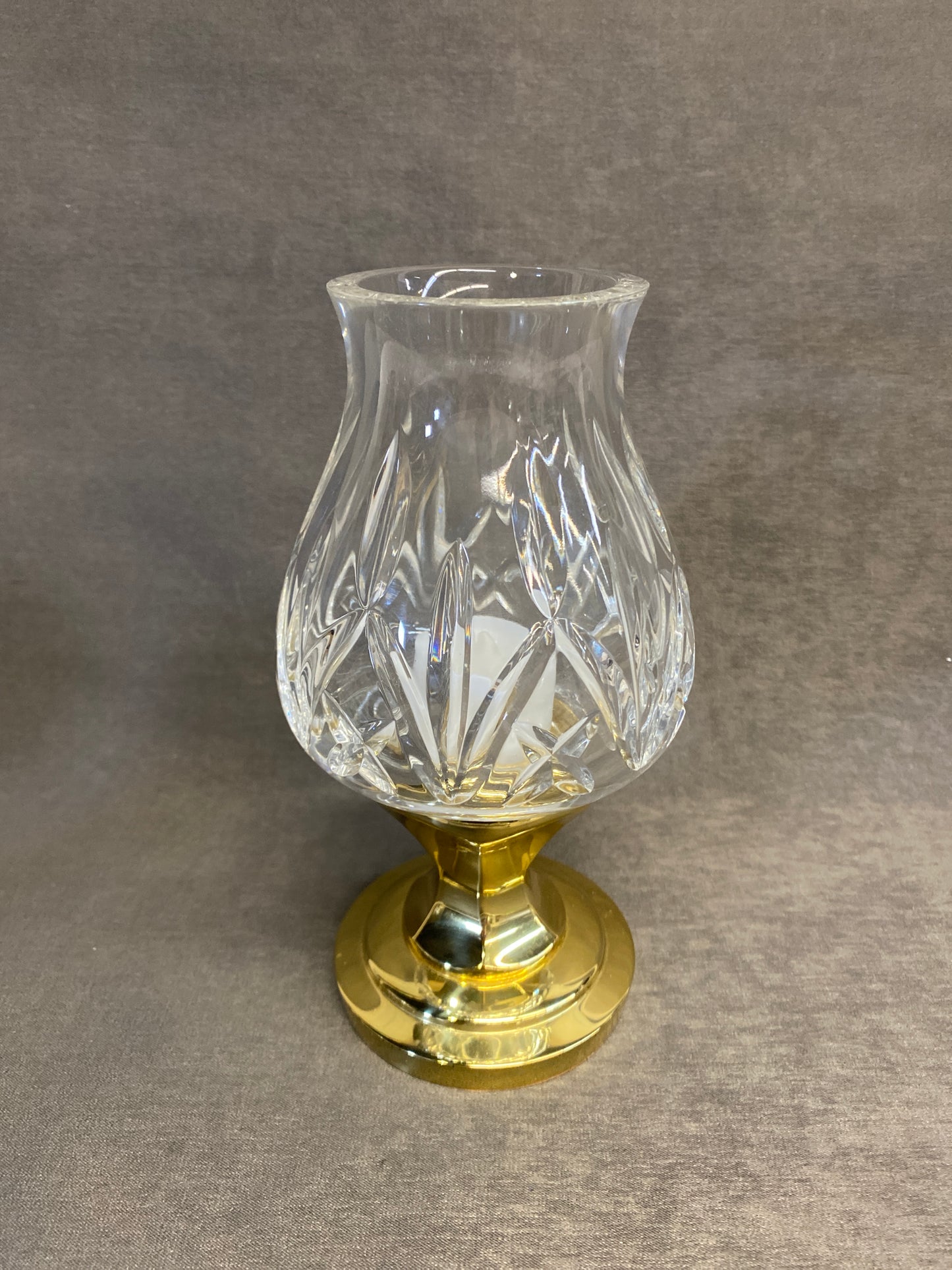Waterford "Belmont Brass" Hurricane Lamp