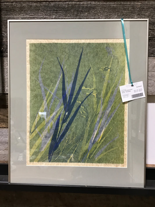 Framed Silkscreen Print - Grasses