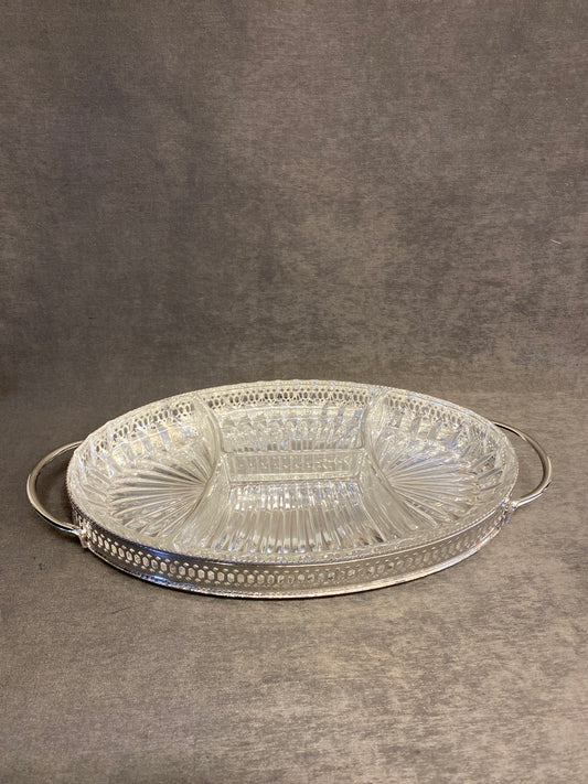 5PC Silverplate Oval Relish Tray