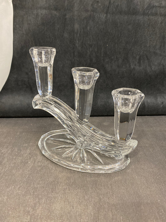 Glass Candleholder - 3 Candles