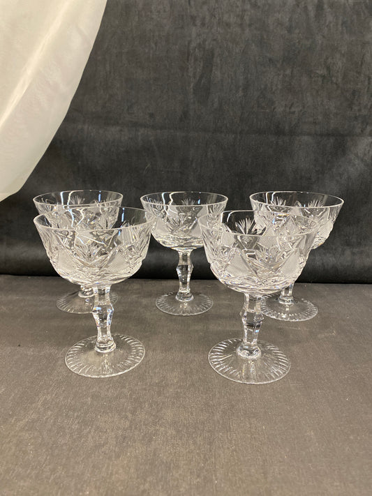 Set 5 Crystal Dessert Glasses