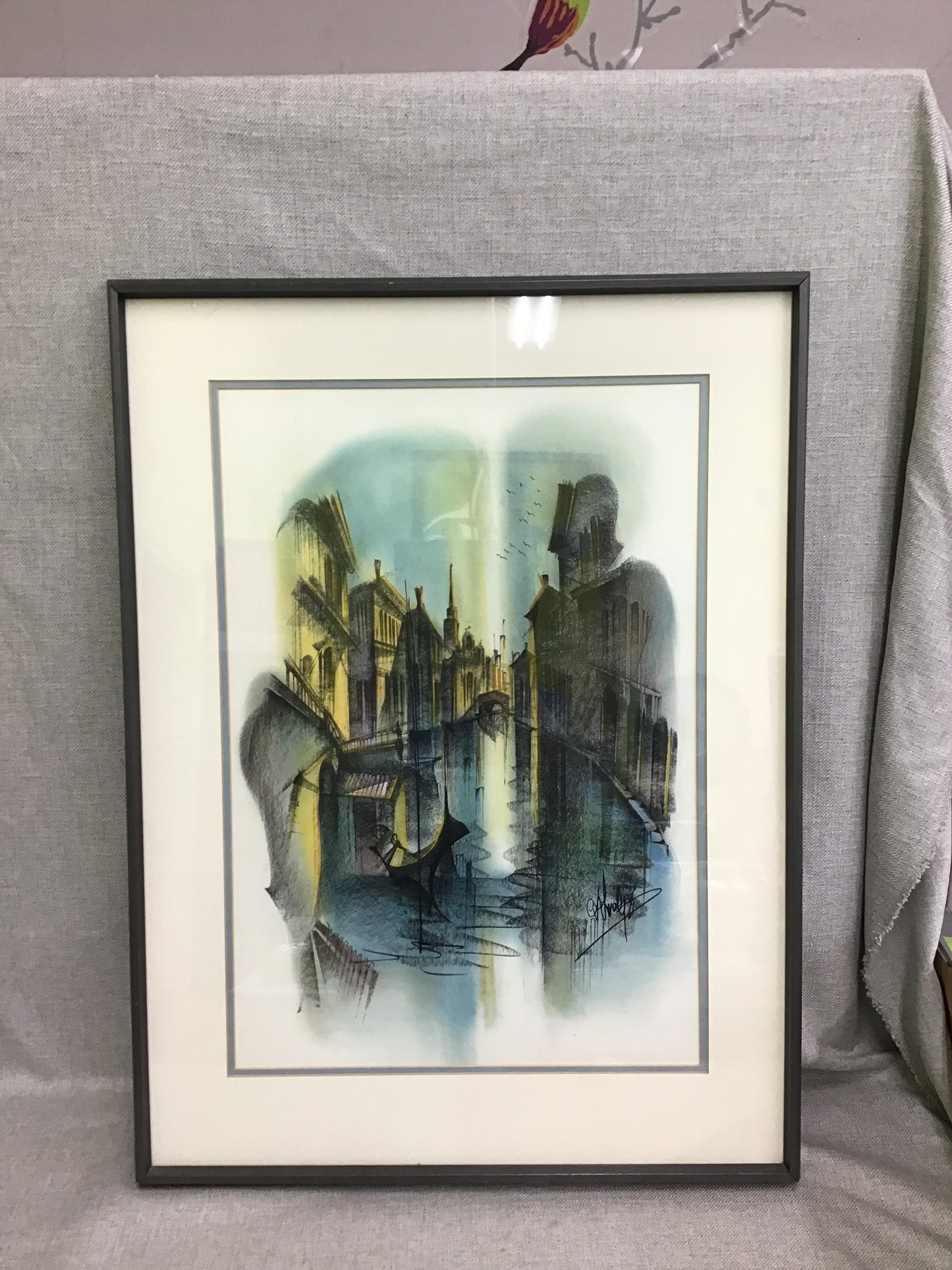Mid-Century Modernist Pastel Print