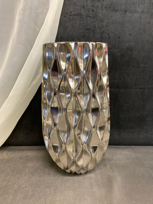 Ceramic Vase - Silver