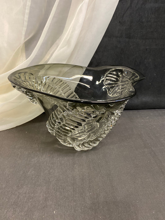 Art Glass Bowl - Smoked