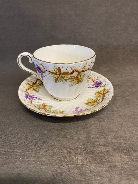 Aynsley Teacup & Saucer - Grapevine
