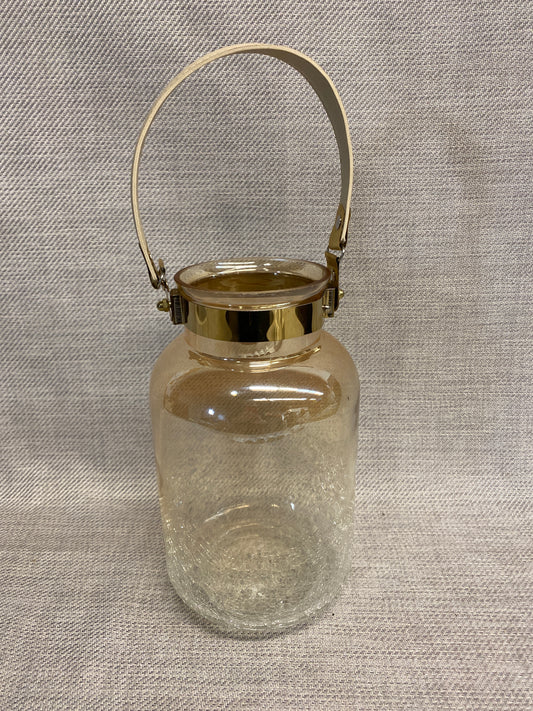 Crackle Glass Candle Lantern