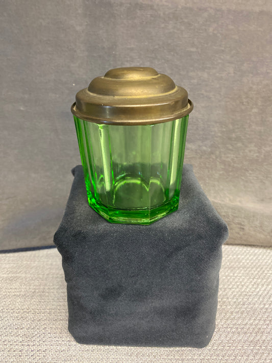 Vintage Green Tobacco/Vanity Jar