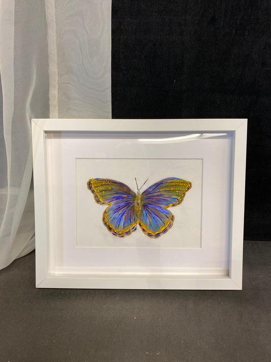 Framed Painting - Blue Butterfly