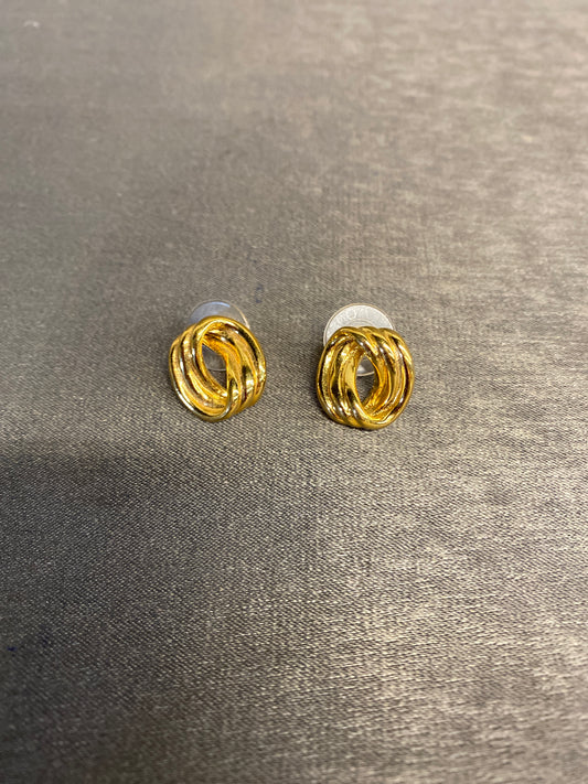 Pair Pierced Earrings - Tripple Links