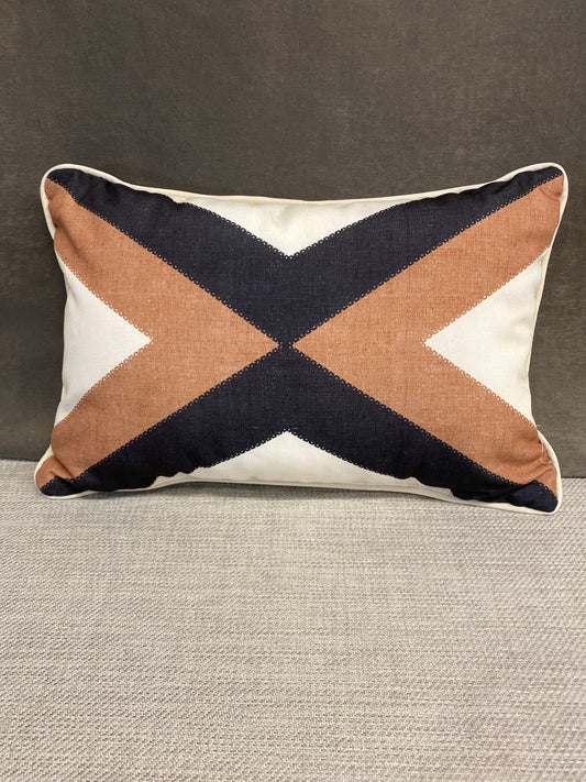 Lumbar Cushion - Cream/Brown/Black