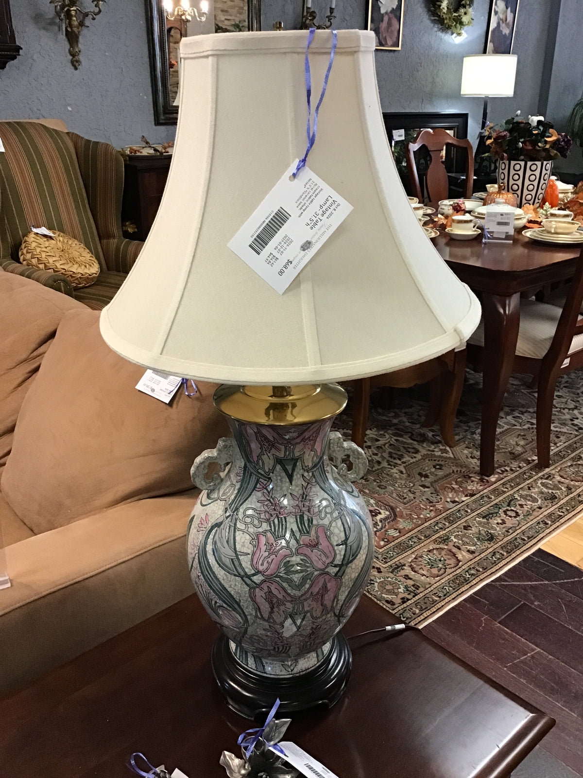 Vintage Table Lamp- 31.5"h