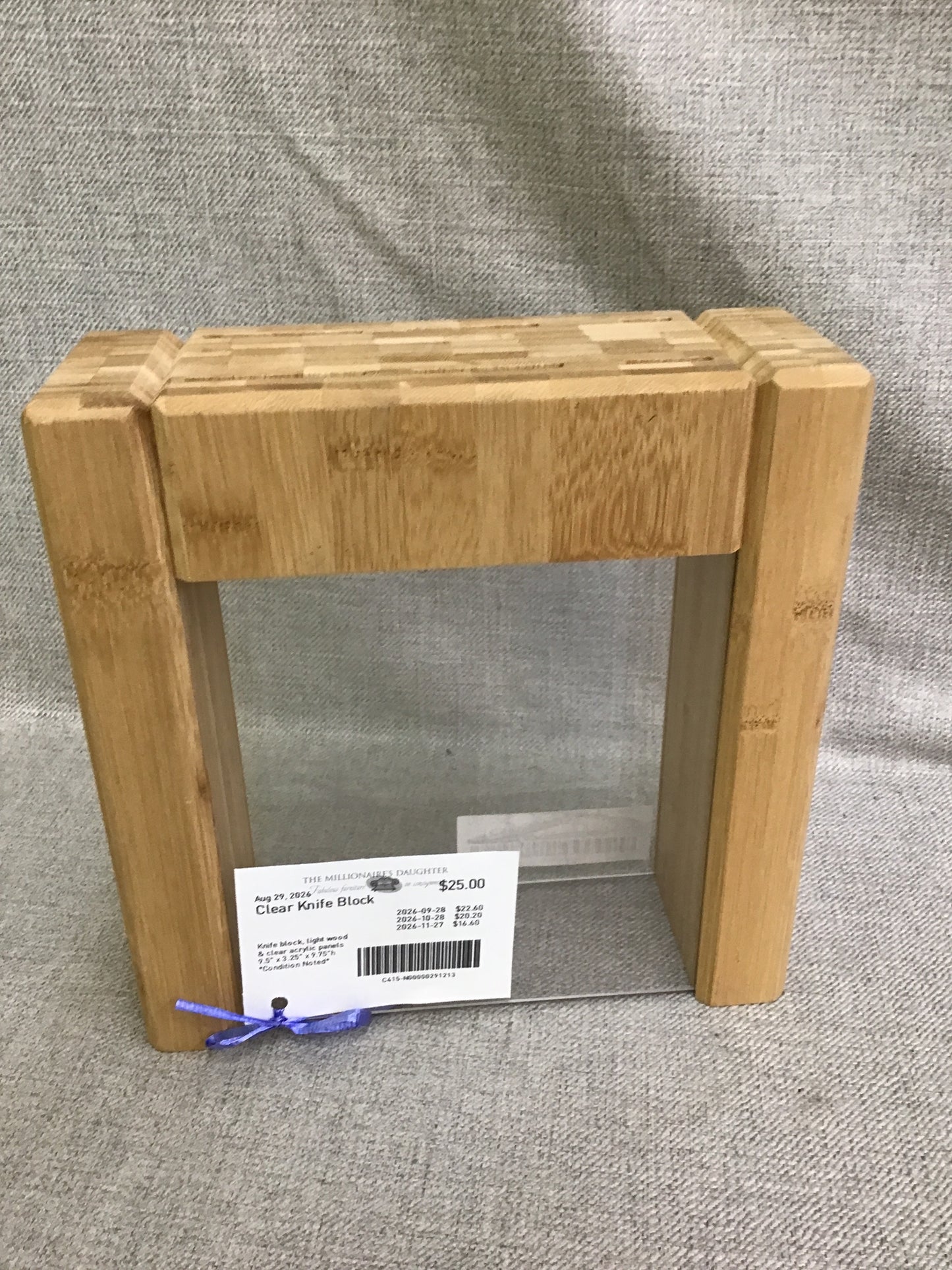 Clear Knife Block