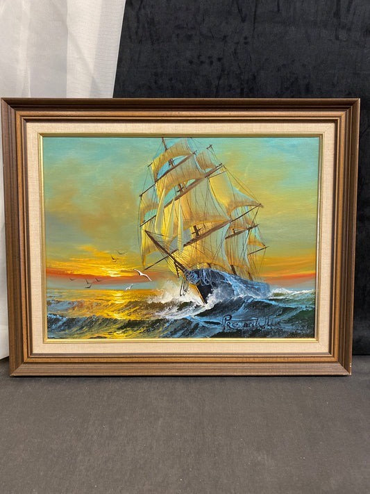 Framed Painting - Sailing Ship