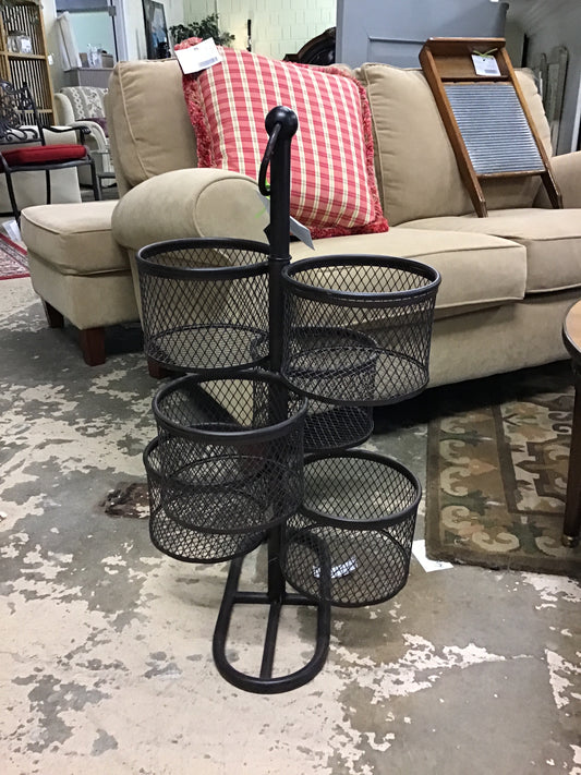 New! 3-Tier Swivel Baskets Stand