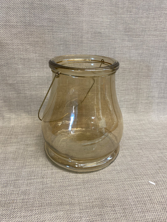 Smoke Glass Candle Lantern