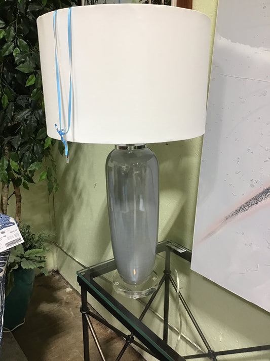 Glass Table Lamp - Grey