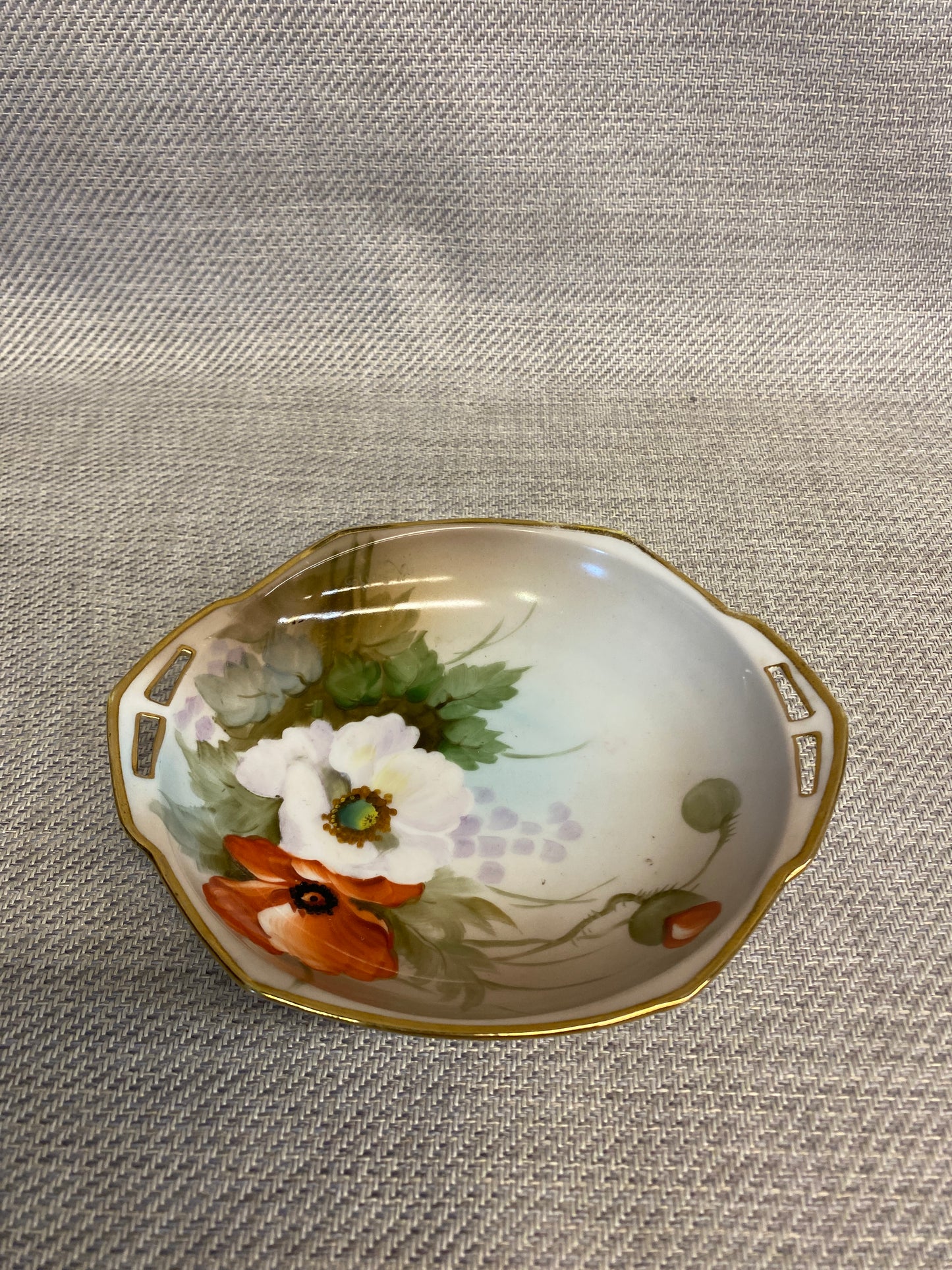 Hand Painted Nippon Bowl - Poppies