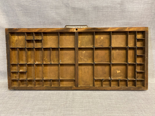 Vintage Wood Printer's Drawer