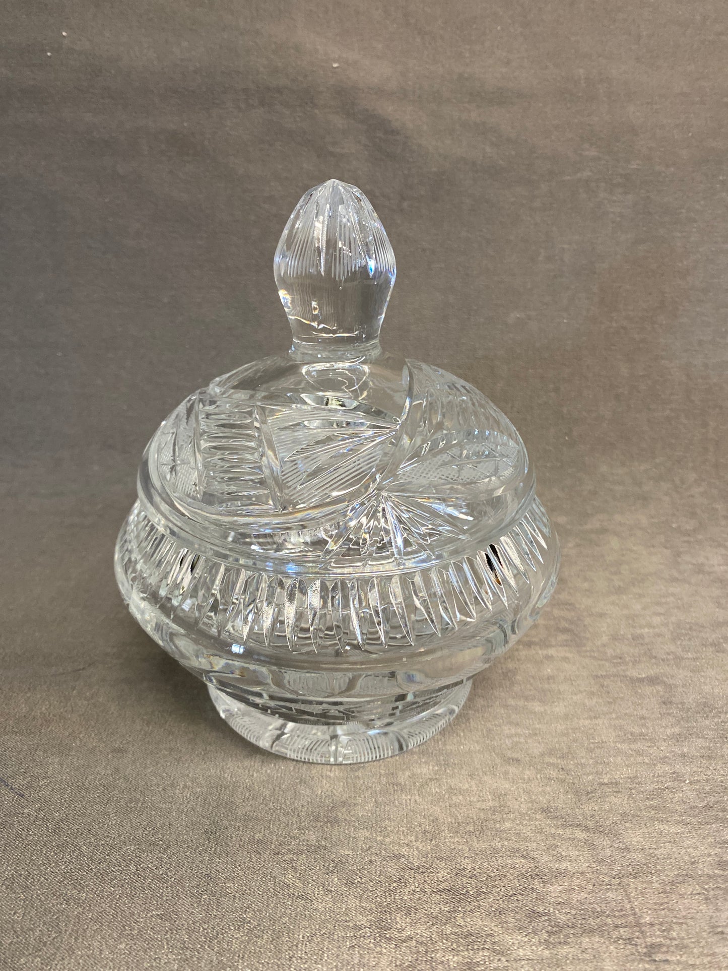 Lidded Crystal Candy Dish