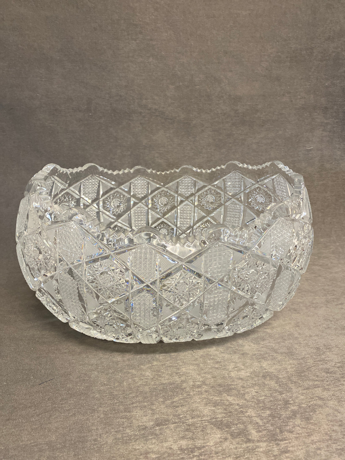 Hobstar Crystal Vase