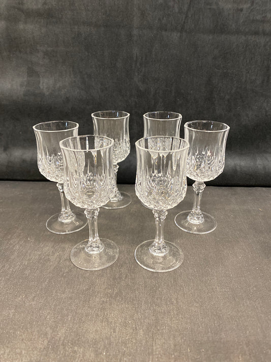 Set 6 Cristal D'Arques Cordial Glasses