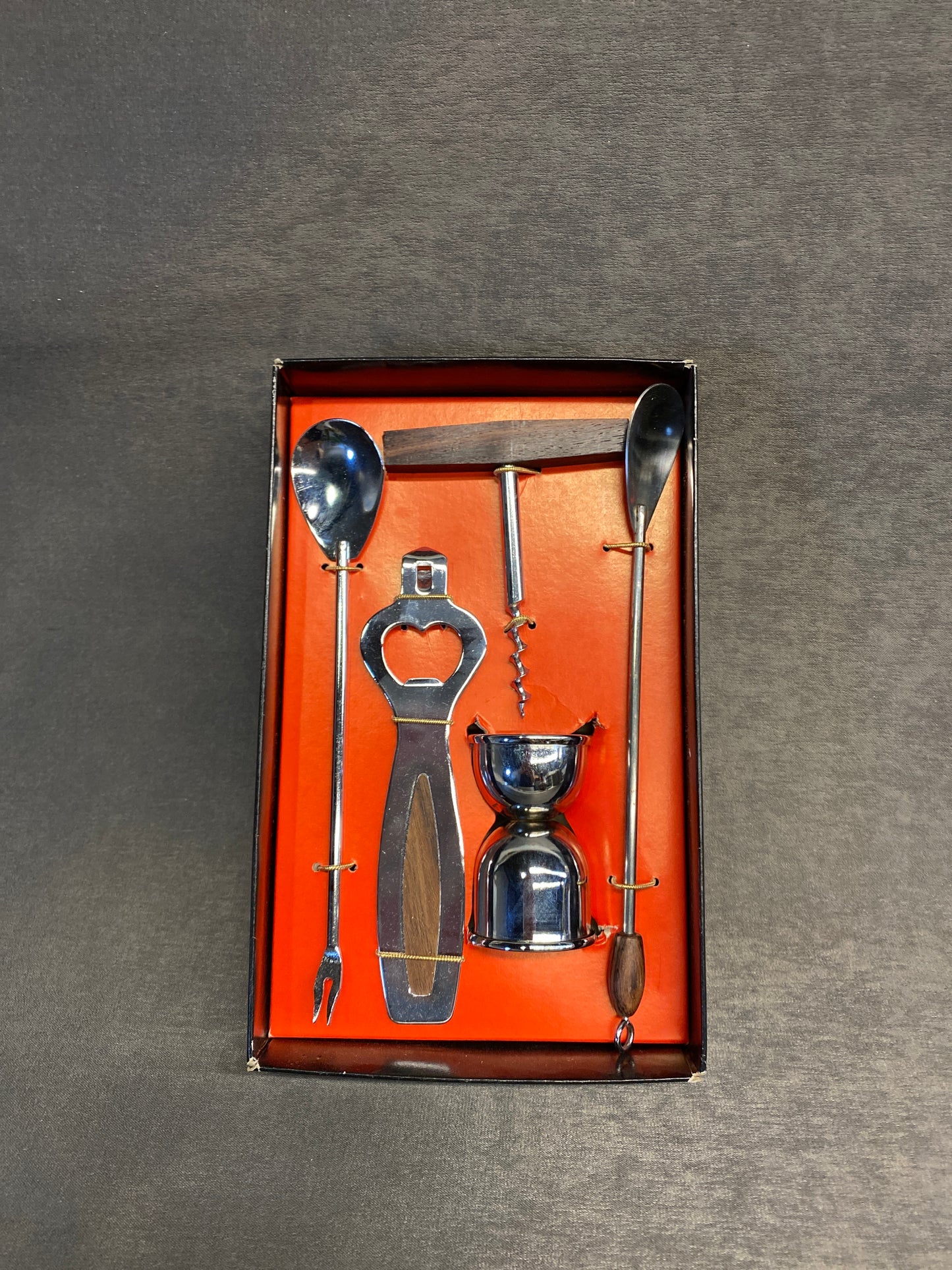 Vintage 5PC Boxed Set Bar Tools