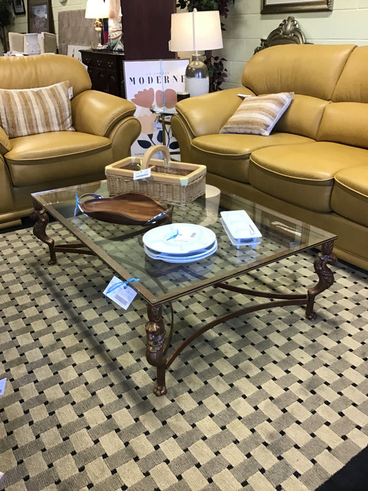 Iron/Glass Coffee Table